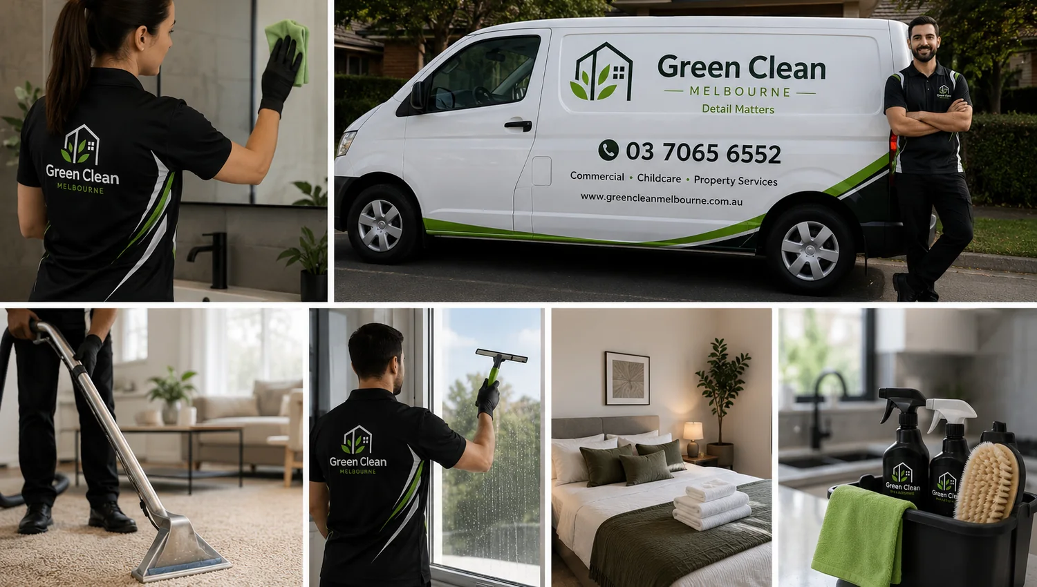 Cleaning service collage