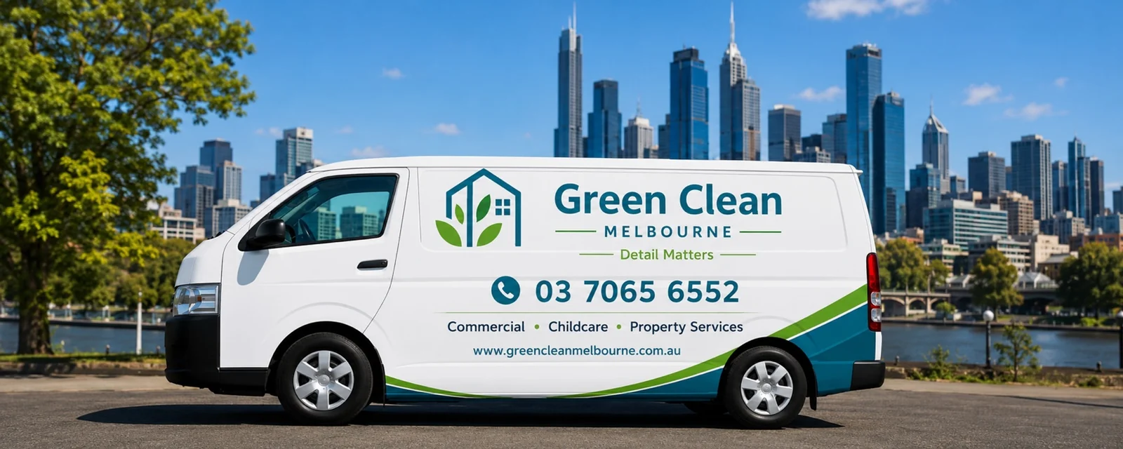 Green Clean Melbourne service van in Melbourne